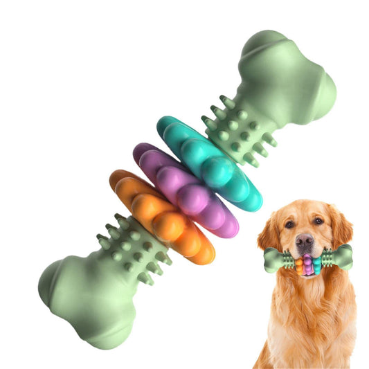 Jouet à mâcher pour chien, type os, jouets de nettoyage des dents pour chiens, os en TPR indestructible