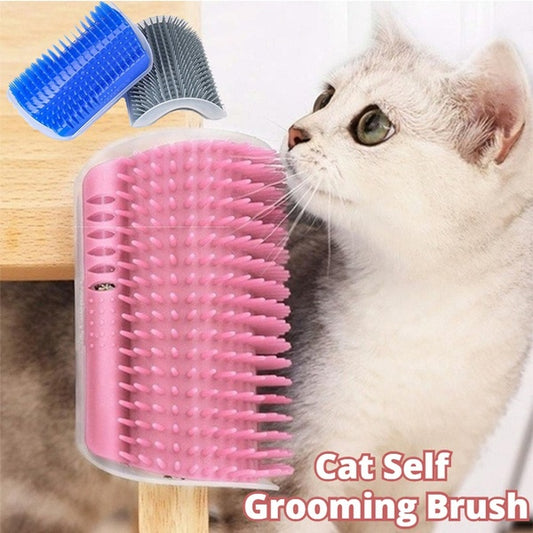 Brosse de Toilettage Autonome pour Chat – Dispositif de Frottement Mural pour Animaux